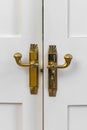 Gold-plated vintage door handle Royalty Free Stock Photo