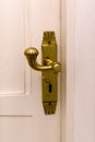 Gold-plated vintage door handle Royalty Free Stock Photo