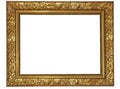 Gold plated wooden frame Royalty Free Stock Photo
