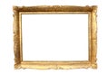 Gold plated wooden picture frame Royalty Free Stock Photo