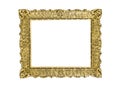 Gold plated wooden picture frame Royalty Free Stock Photo