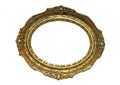 Gold plated wooden picture frame Royalty Free Stock Photo