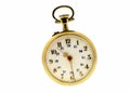 Gold pocket watch Royalty Free Stock Photo
