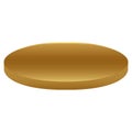 Gold Podium Display Circle 3d Flat Design Vector