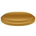 Gold Podium Golden Display Circle 3d Flat Design Vector