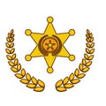 gold police badge icon image