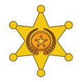 gold police bradge icon design