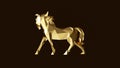 Gold Polygon Horse
