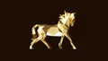 Gold Polygon Horse