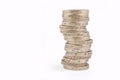 Gold Pound Coin Stack Royalty Free Stock Photo
