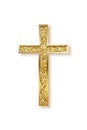 Gold prayer cross realistic vector illustration