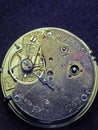 Gold Precision Antique Vintage Pocket Watch Bodies Parts Gear Royalty Free Stock Photo