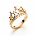 Gold Princess Crown Ring - High-key Lighting, Fairy Tale Inspired