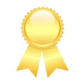 Gold prize ribbon