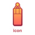 Gold Punching bag icon isolated on white background. Vector Royalty Free Stock Photo