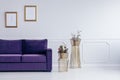 Gold and purple living room Royalty Free Stock Photo