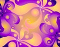 Gold Purple Swirls Background Royalty Free Stock Photo