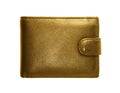 Gold purse on a white background