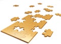 Gold puzzle Royalty Free Stock Photo