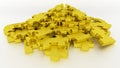 Gold puzzle pieces Royalty Free Stock Photo