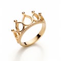 Gold Queen Crown Ring - Inspired By Rolf Nesch And Moebius