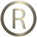 Gold R Royalty Free Stock Photo