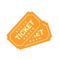 Gold raffle vector ticket illustration Royalty Free Stock Photo