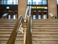 Gold railing, detail, at Union Station, Chicago Royalty Free Stock Photo