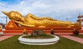 Gold reclining Buddha in Wat Si Saket in Vientiane in Laos