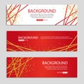 Gold Red banner Sparkles Background