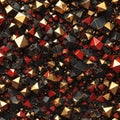 gold red black abstract geometric presentation