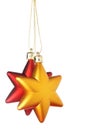 Gold and red Christmas stars Royalty Free Stock Photo