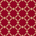 Gold and red vector ornamental seamless pattern in traditional Asian style Royalty Free Stock Photo