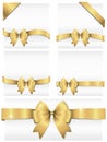 Gold Ribbon Banners Royalty Free Stock Photo