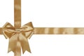 Gold ribbon with bow