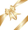 Gold Ribbon Christmas Gift Vector Eps 10