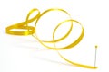 Gold ribbon curls Royalty Free Stock Photo