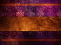 Gold ribbon on purple background