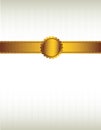 Gold ribbon and seal background 2