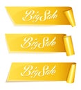 Gold ribbon set Royalty Free Stock Photo