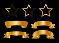 gold ribbon Royalty Free Stock Photo