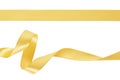Gold ribbon set Royalty Free Stock Photo