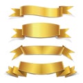 Gold ribbons Set, Banners