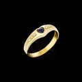 Gold ring with brilliant Royalty Free Stock Photo