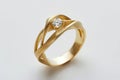 Gold ring diamond light background Royalty Free Stock Photo