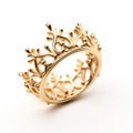 Gold Queen Crown Ring - Eiko Ojala Style - Uhd Image