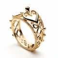 Celtic Heart Gold Ring With Realism And Fantasy Elements