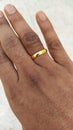 Gold ring in India Royalty Free Stock Photo