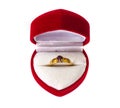Gold ring with ruby Royalty Free Stock Photo