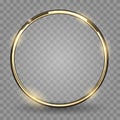 Gold ring on transparent background
